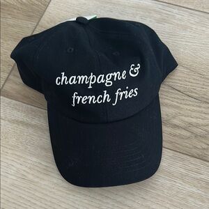 Kate Spade Black Cap with White Embroidery